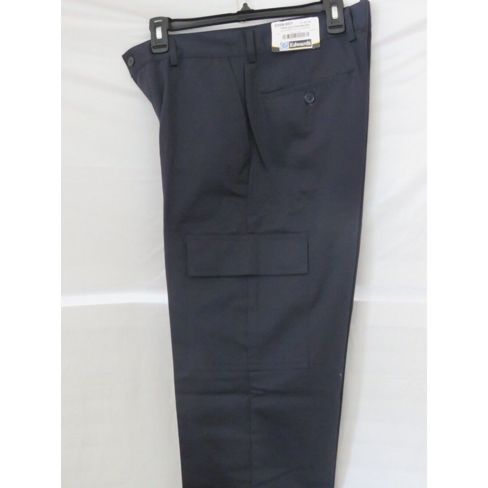 New Edwards #2568 Men's Navy Blue Blended Chino Cargo Pants Size: 32x 32 Unifrom
